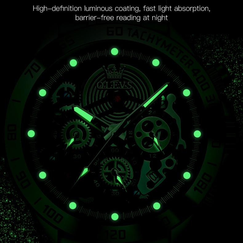 OLEVS Brand Watch Large Dial Waterproof Multi-functional Sports Men's Watch Men