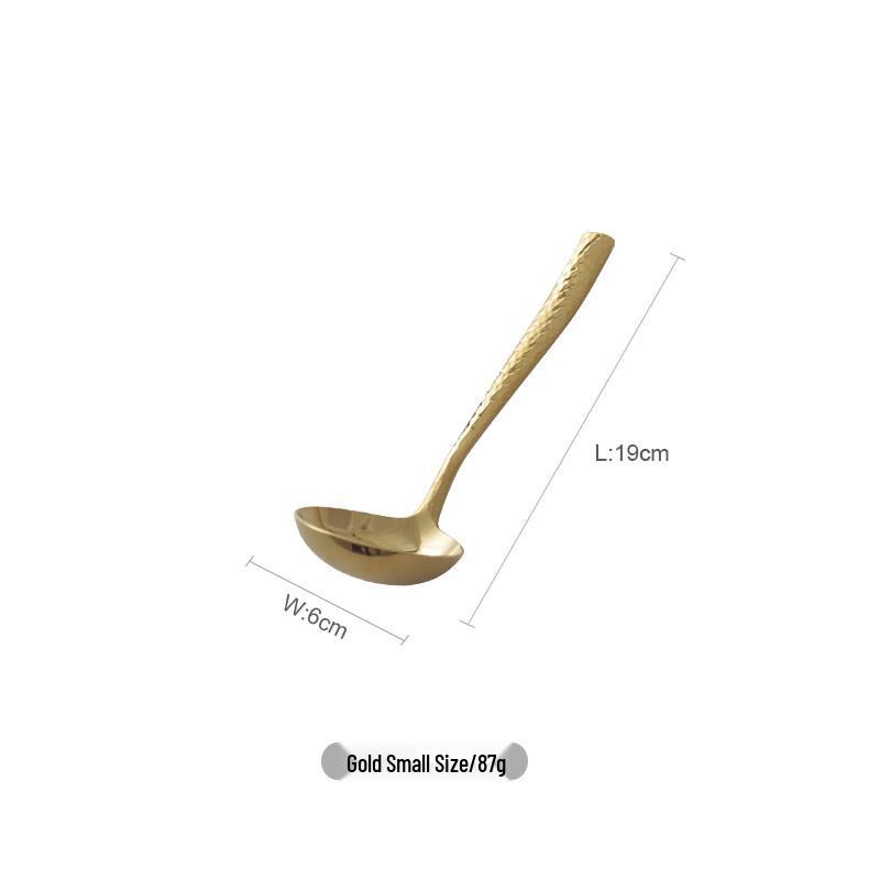 cmaos Stainless Steel Hammered Soup Ladle