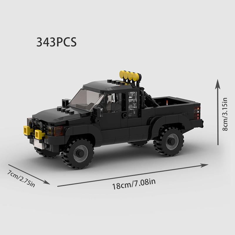 Speed MOC Car Pickup Truck Hilux 4x4 Off-road Vehicle Brick Building Block Christmas Day Gift City Creative Technical