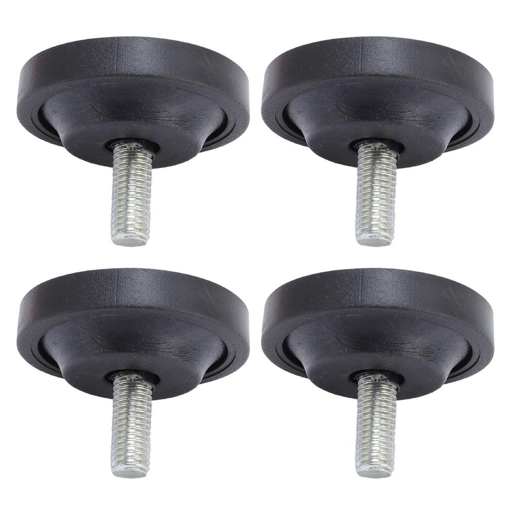 4pcs Screw On Rubber Feet for Furniture Adjustable M10 Thread Furniture Pad Legs for Table Chair Sofa Diameter 58mm