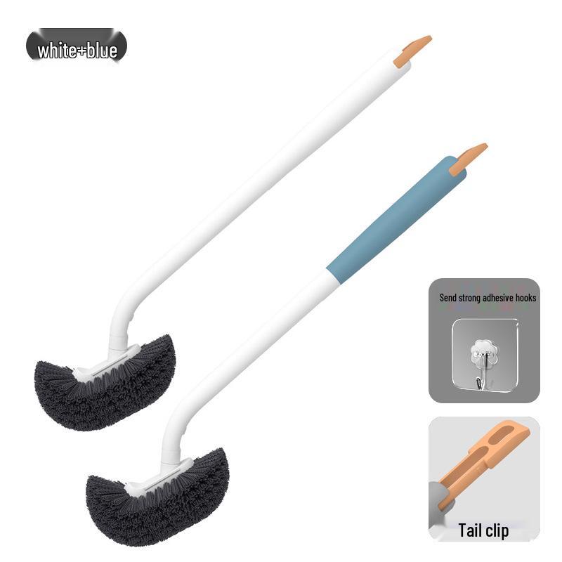 Wall-Mounted Long Handle Toilet Brush with Concave Base - No Dead Angle for Efficient Bathroom Cleaning