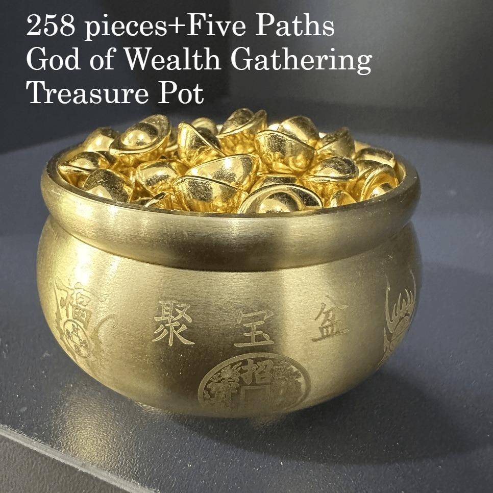 Solid sand gold ingots, treasure pots, small ingots for attracting wealth, golden ingots, handicrafts