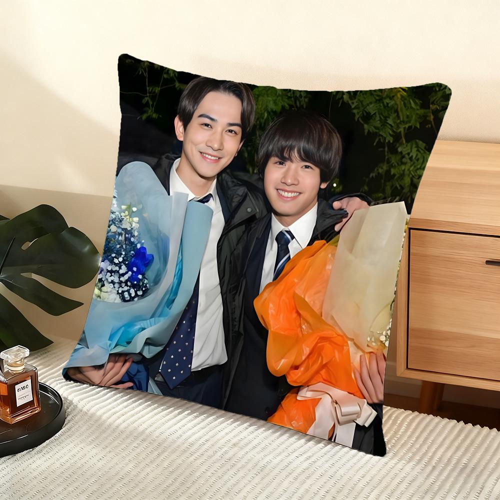 Cushion Cover Silky Short Plush Home Sofa Cushion Cover - Invisible Zipper Home Decoration Cherry Magic TV Series