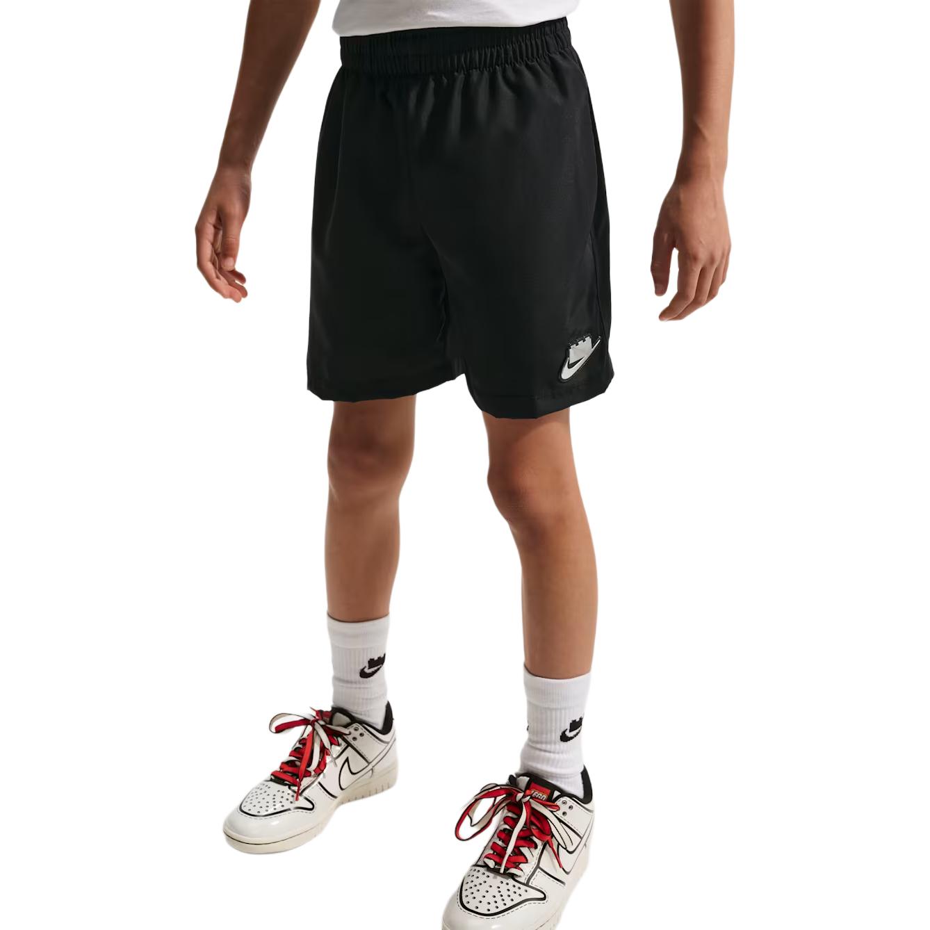 Nike X LEGO Mid-Rise Soft Sweat-Absorbing Drawstring Quick-Dry Pants Kids pants IQ7149-010 XS
