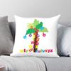 Chicka Chicka Boom Boom Square Pillowcase Polyester Linen Velvet Pattern Zip Decor Sofa Seater Cushion Cover