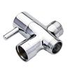 Black All-Copper Quick-Open Three-Way Water Splitter Valve for Showers
