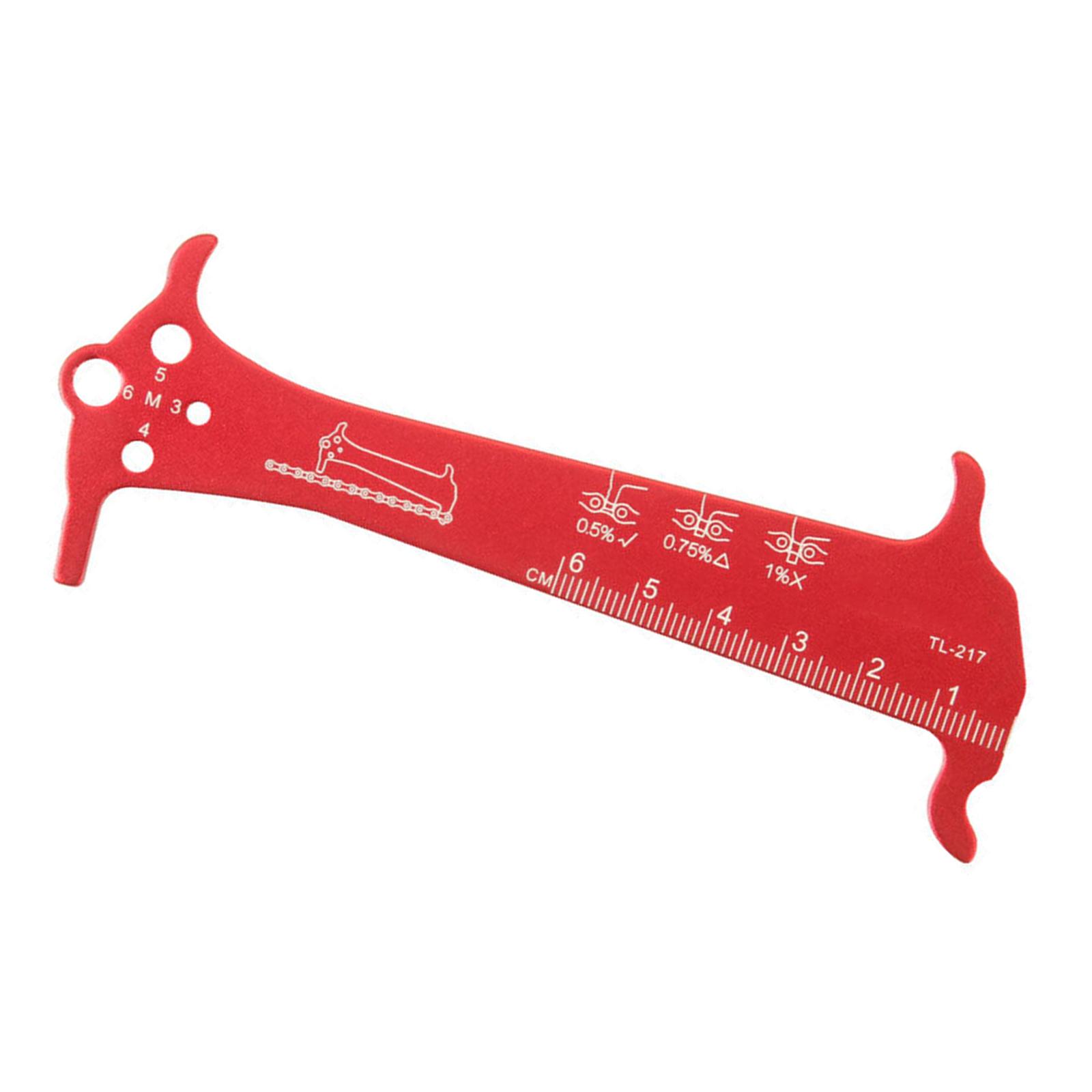 

Инструмент для цепи шоссейного велосипеда Измерительная линейка Индикаторы износа цепи велосипеда Шаблон для проверки цепи велосипеда Измерительная линейка красный