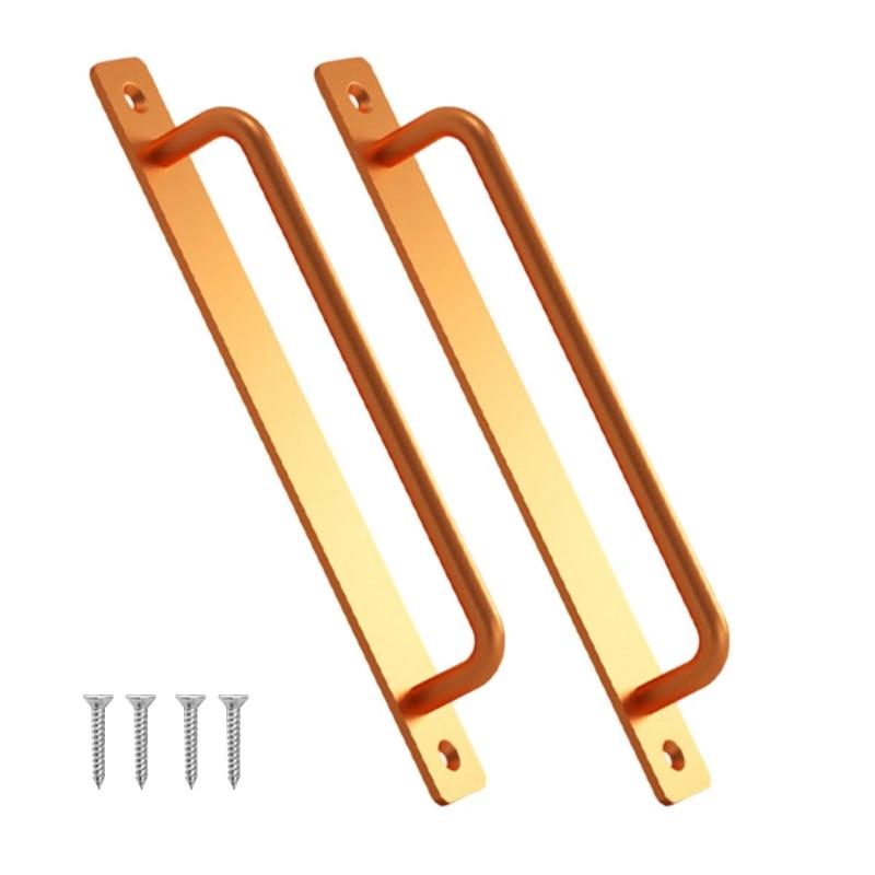 Balení 2 praktických posuvných dveřních klik s roztečí otvorů z hliníkové slitiny s montážními šrouby pro vnitřní i venkovní použití