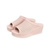 Cool Slippers for Women In Summer, Sloping Heels, Thick Soles, Fashionable Outdoor Beach Shoes, Mesh Hollowed Out Women's Slippers