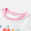 MQDMINI Girls' Bubble Sleeve Short Sleeve T-shirt