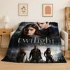Classic Twilight Saga Edward Bella Flannel Blanket Soft Warm Throw Blanket for Bedroom Living Room Bed Travel Camping Picnic