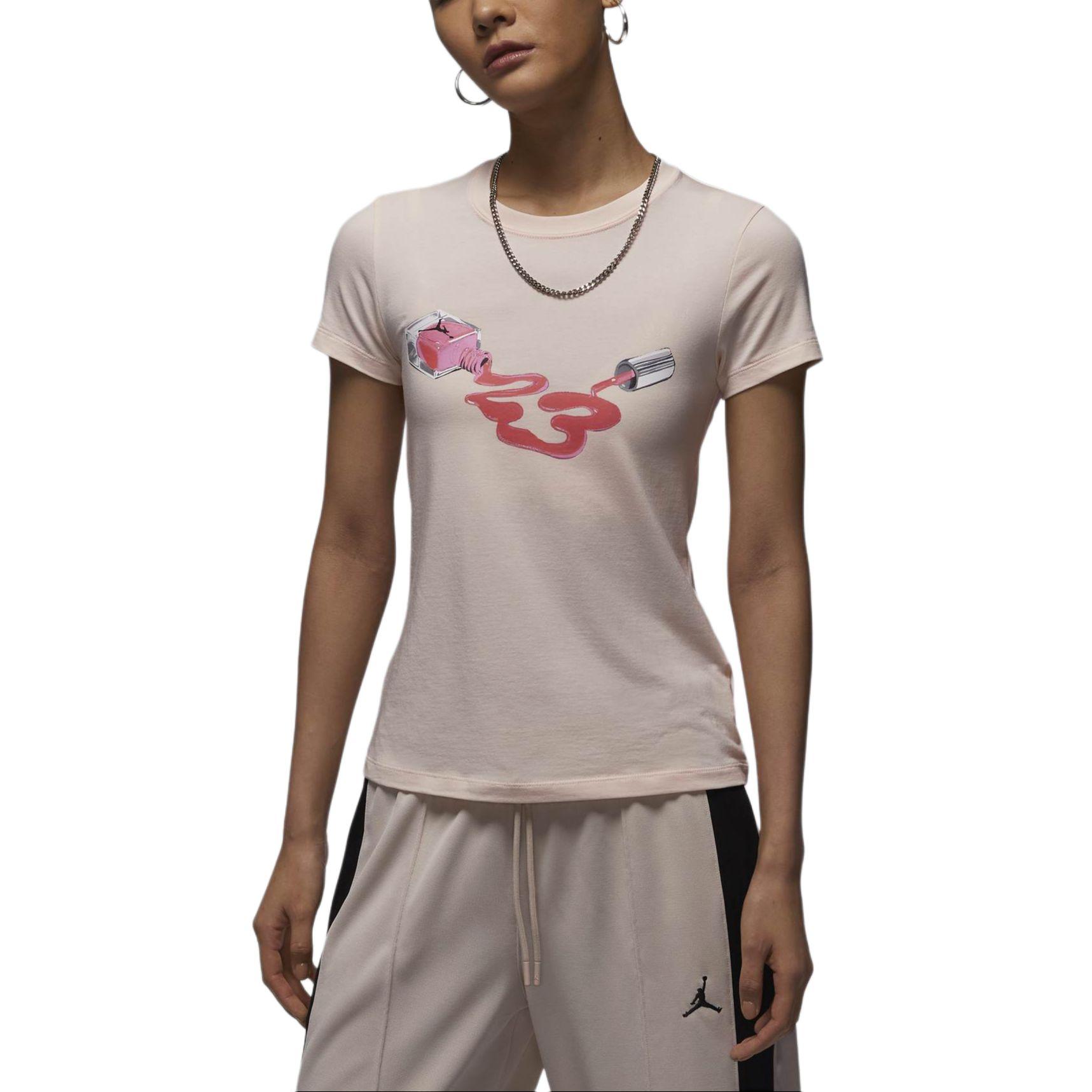 

Jordan Comfortable Stylish Round Neck Slim Fit Short Sleeve T-Shirt Women Tops Ice-Pomegranate HJ0143-838 S