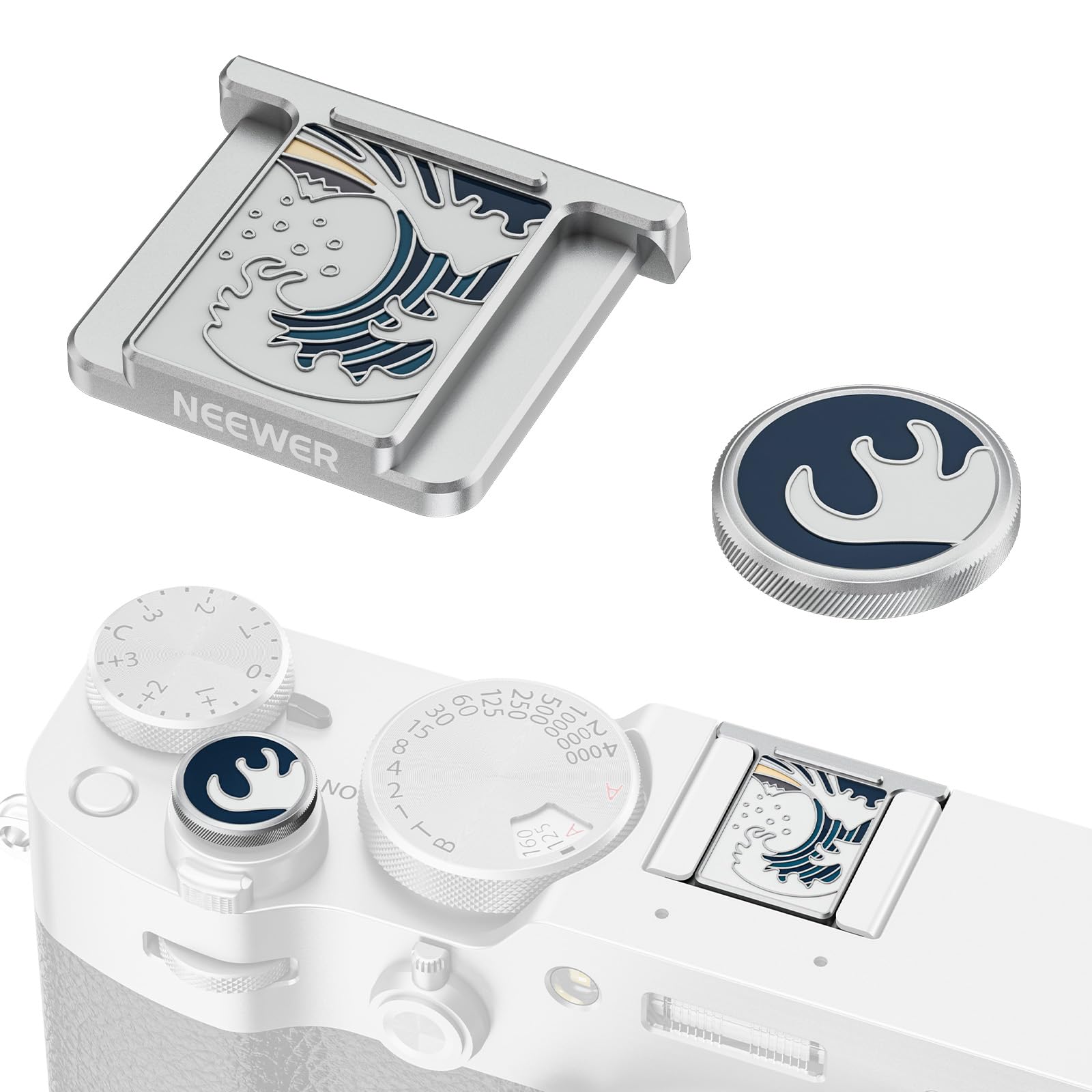 

NEEWER CA115 Кришка гарячого черевика та кришка кнопки спуску затвора Сумісна із захисною кришкою гарячого черевика з кришкою холодного черевика та спуском затвора Чорна