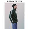 UR Men's Sporty Stand-up Collar Striped Half-Zip Sweatshirt
