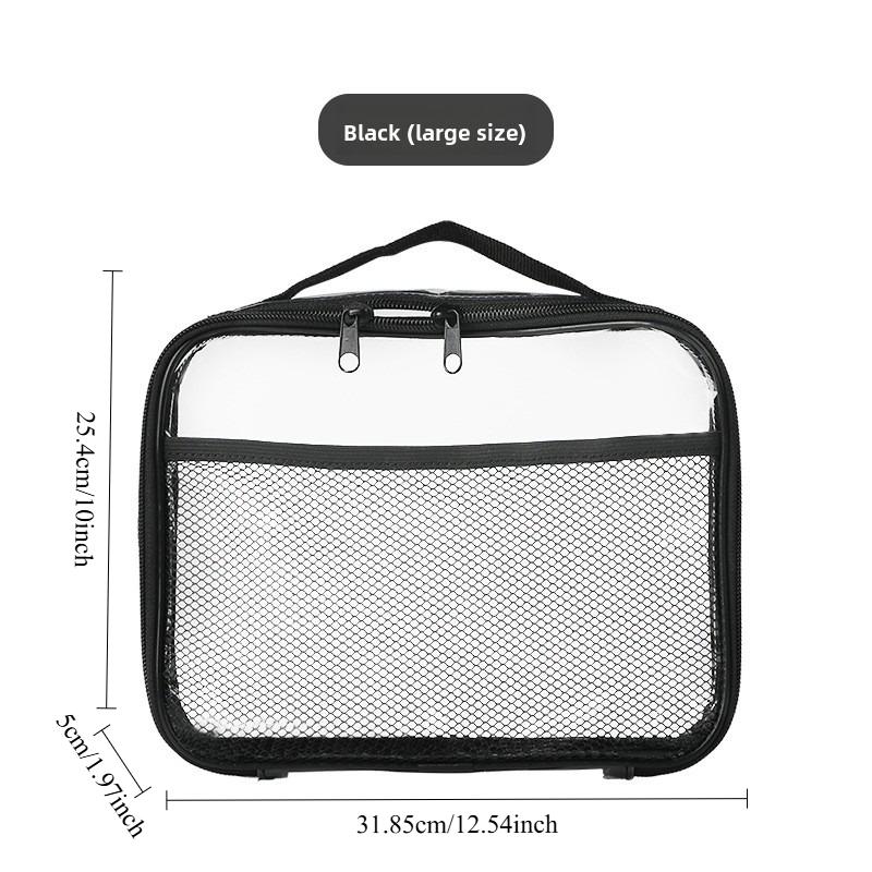 Waterproof Casual Makeup Storage Zipper Bag Large Capacity PVC Transparent Mesh Storage Bag Portable Toy Packaging Organizer