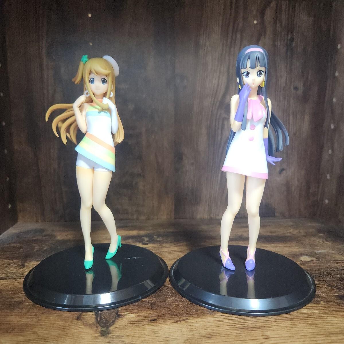 Used [USED] K-ON Mugi Kotobuki Mio Akiyama PV Outfit Ver.2 Prize Figures 2-Pc Set Japan Import