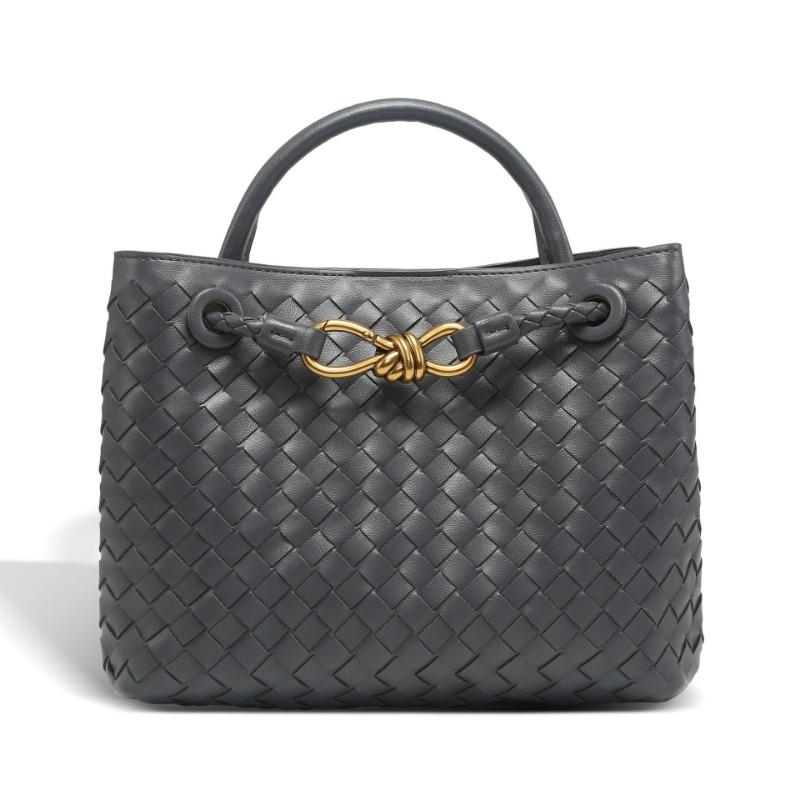 New metal rope buckle woven bag shoulder messenger bag large capacity fashion