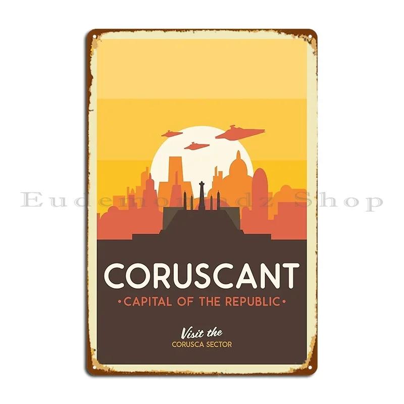 Coruscant Capital Of The Republic Poster Metal Sign Cinema Custom Wall Decor Custom Club Tin Sign Poster 20X30CM