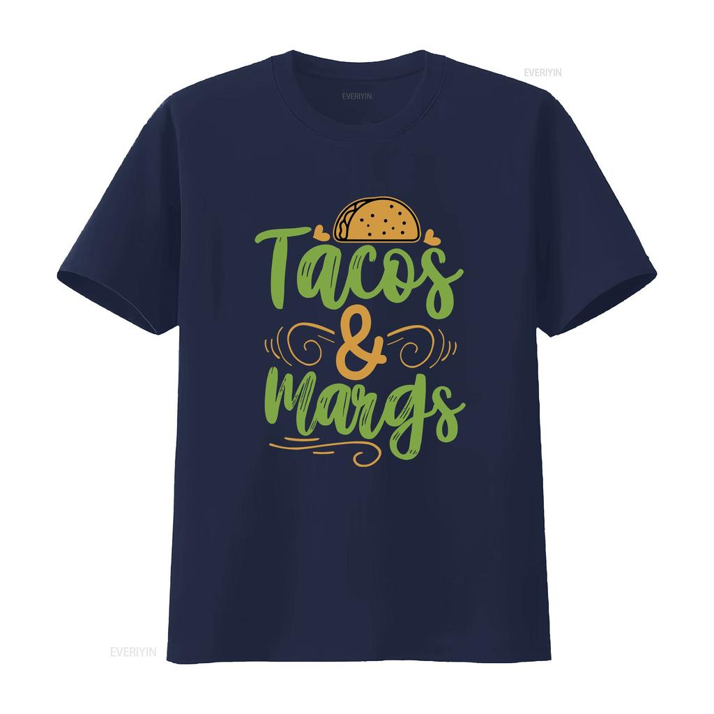 Tacos and Margs T Shirt  Vintage Washed Stretched Versatile Unisex Breathable Homme Soft Graphic Comfortable Slightly Stylish