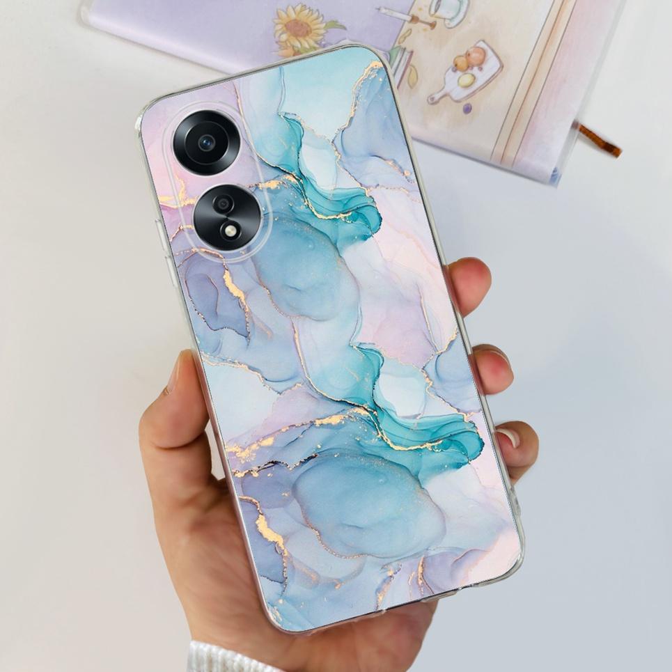 For Cover Oppo A58 4G CPH2577 Case Love Heart Butterfly Cover Shell For Oppo A78 5G 4G CPH2565 Soft Clear TPU Bumper Etui