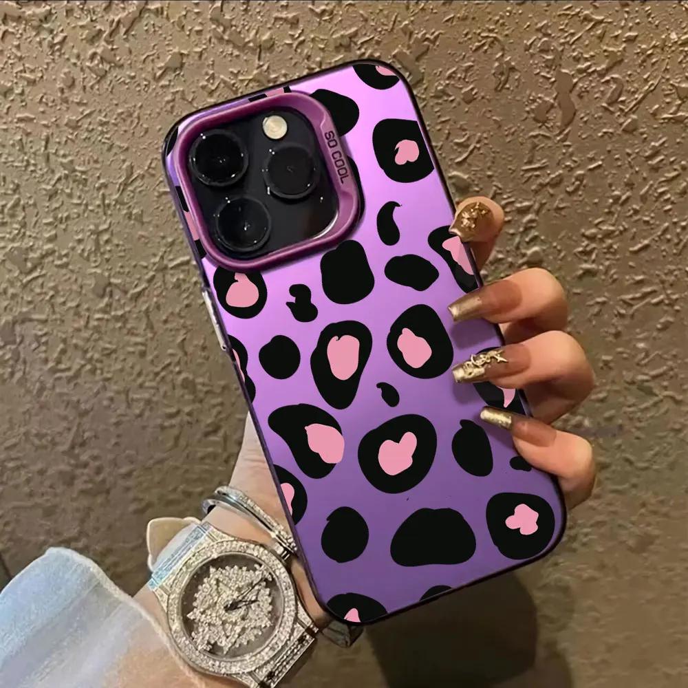 For Vivo Y17S Y18 Y1s Y03 Y01 Y10 Y02 Y02T Y9S Y11 Y12 Y12S Y15 Y17 Y15A Y20i Y20S Y20T Y18E Case Leopard Spots IMD Phone Cover