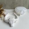3D Bull Horn Ashtray Silicone Mold Resin Casting Molds for Thoughtful Present