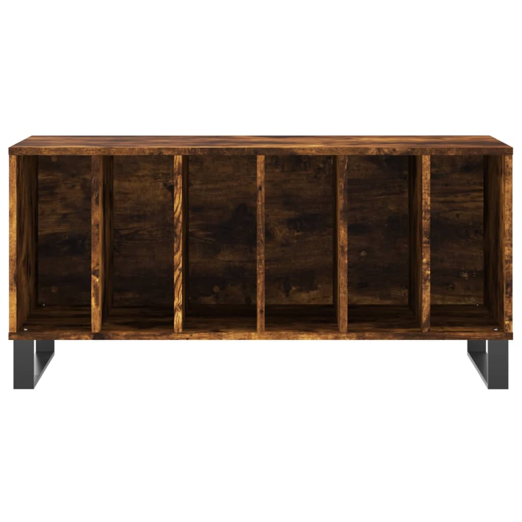 Record Cabinet Smoked Oak 100x38x48 cm Wood Based Panel