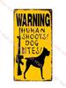 Vintage Retro Tin Signs Beware Of Dog  Metal Wall Stickers for Garden Family House Door Decoration