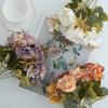 1/3 st Konstgjorda blommor i siden Ros pion Bröllop brudbukett Hem Jul Utomhus trädgårdsbåge DIY gåva festival Dekoration