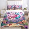Mermaid Underwater Adventure Print 3Pcs Bedding Setduvet Cover With 2 Bedropillowcase Home Birthday Gift