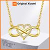 Vnox Infinity Heart Necklace for Women, AAA CZ Stones Collar Anniversary Birthday Jewelry Gifts for Wife Girlfriend Mom Daughter