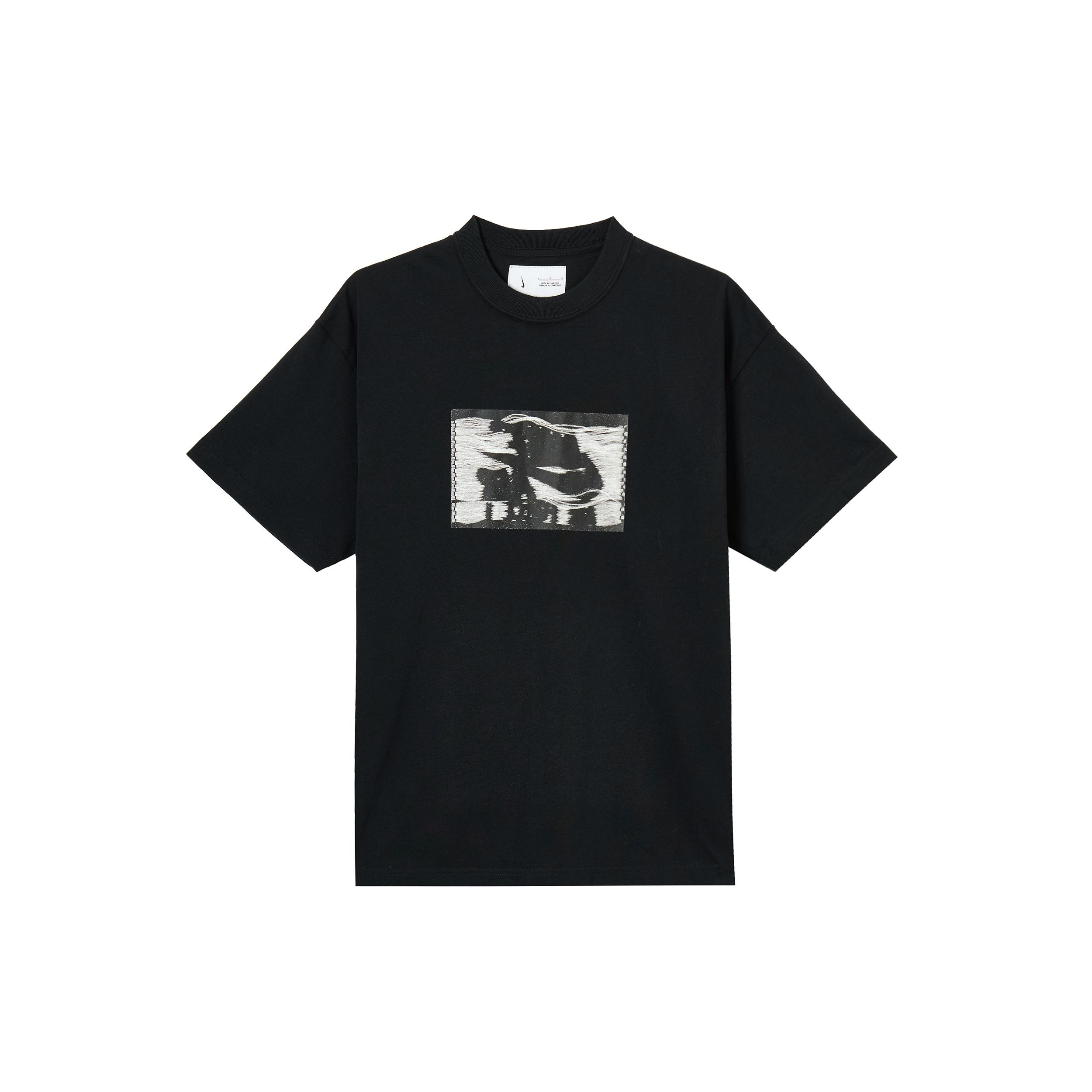 Men s Nike Alphabet Logo Pattern Printing Round Neck Pullover Short Sleeve Black T-Shirt DR5758-010 L