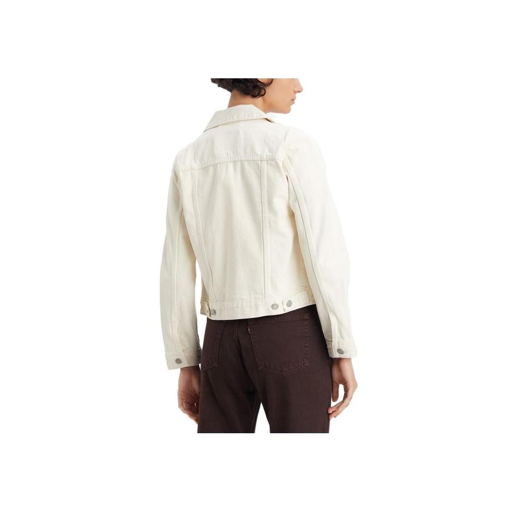 Levis Solid Color Long Sleeve Denim Jacket Women jackets White 29945-0154