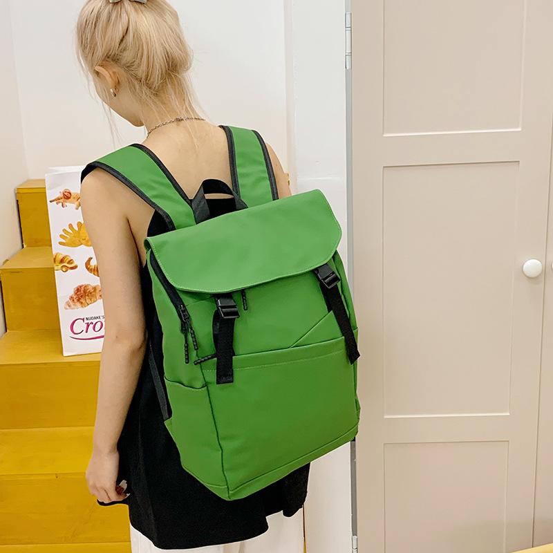 Schoolbag Backpack Men's Contrast Color Harajuku Large Capacity Student School Bag Sports Anti-splashing Computer Bag Travel Backpack Women