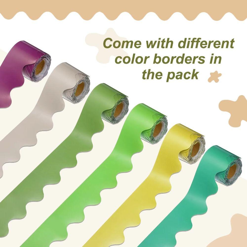 DIY Poster Border Stickers Waterproof Wall Decoration for Classroom Bulletin Board Home Party