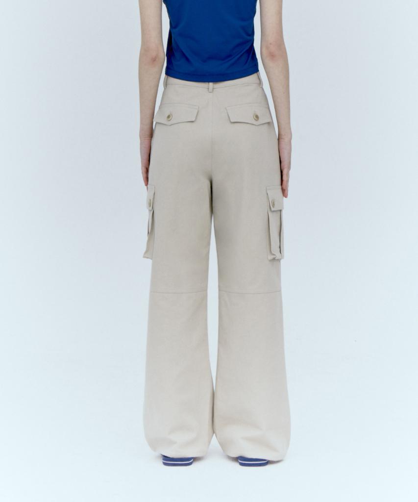 REST&RECREATION Cotton Cargo Pants_Beige