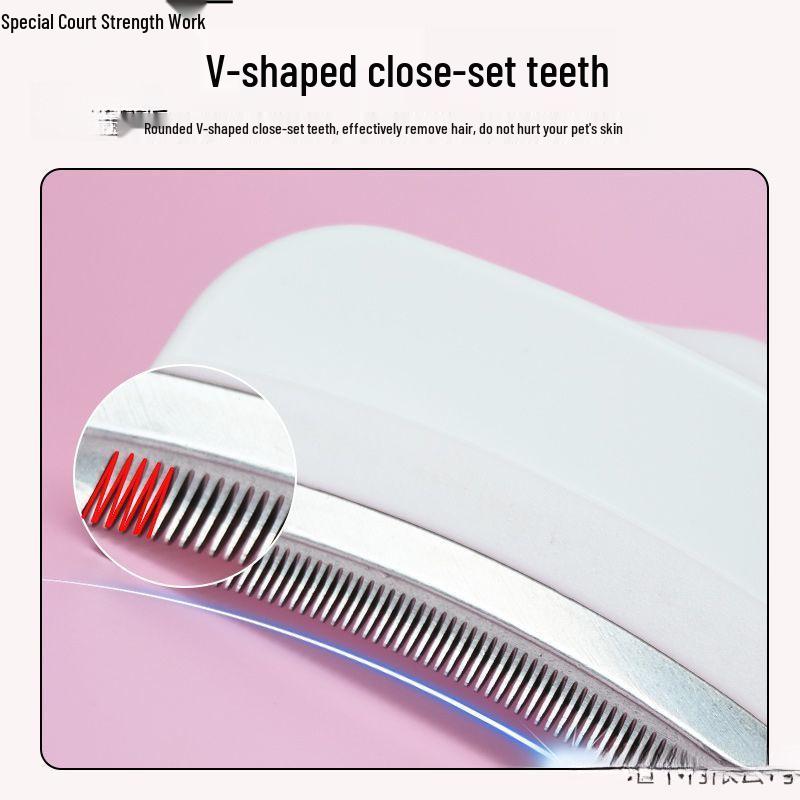 Dual-Use Cat Comb: Hair Thinning & Shedding Tool for Short and Long Hair, Small Pets