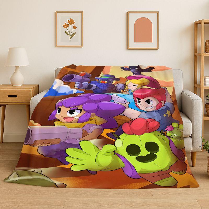 Cartoon B-Brawl Game Soft Flannel Throw Blanket,Warm Cozy Blanket for Bed,Couch,Sofa,Bedroom,Living Room,Travel,Camping Gift