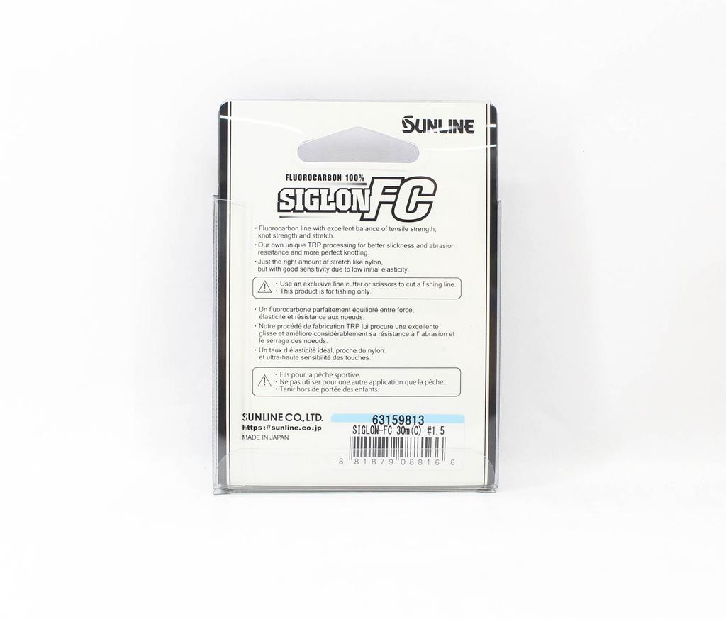 Sunline Fluorocarbon Leader Siglon FC 100% 30m 8lb Diametro 0.225mm (8166)