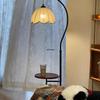 Chinese-Style Floor Lamp with Storage Rack: Living Room, Bedroom, or Study Decor