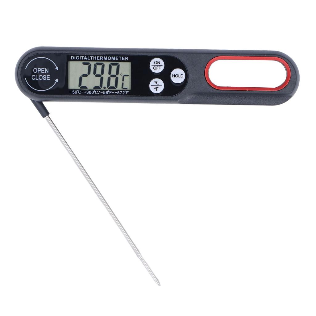 Digitales Lebensmittelthermometer Schnell ablesbar Genau Klappbar Lebensmittel BBQ Grill Kochtemperaturmesser mit Batterie