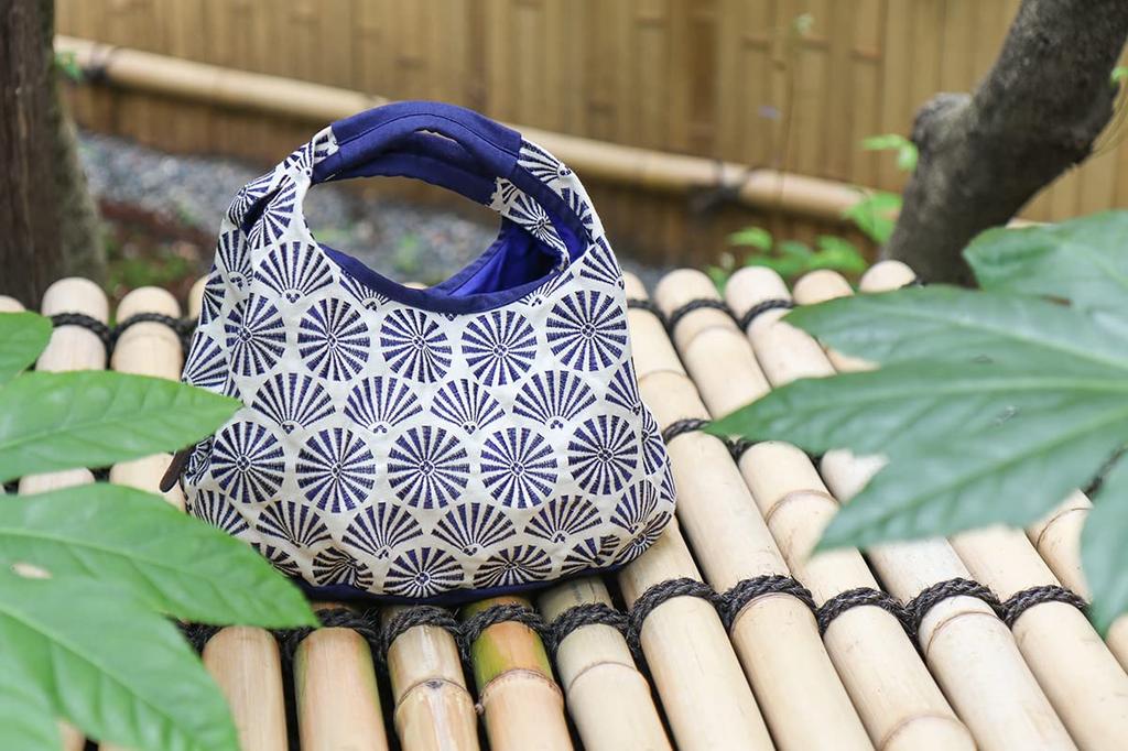 Styleneo Women's Round Tote Bag, 30x20cm, Handbag, Japanese Style Bag, Mini Tote (Lotus Root Orange)