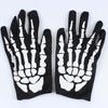 1 Pair Halloween Skeleton Gloves Night Luminous Cosplay Party Prop Unisex Scary Terrifying Fiver Fingers Halloween Party Ghost Gloves Skull Stockings