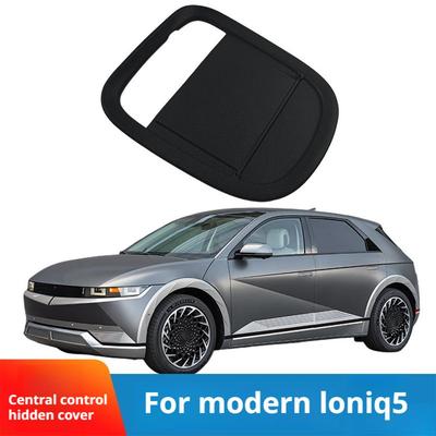 Car Central Control Storage Box Panel Auto Hidden Center Console Cover Adhesive Mesh Pocket Phone Holder For Hyundai Ioniq E0S2