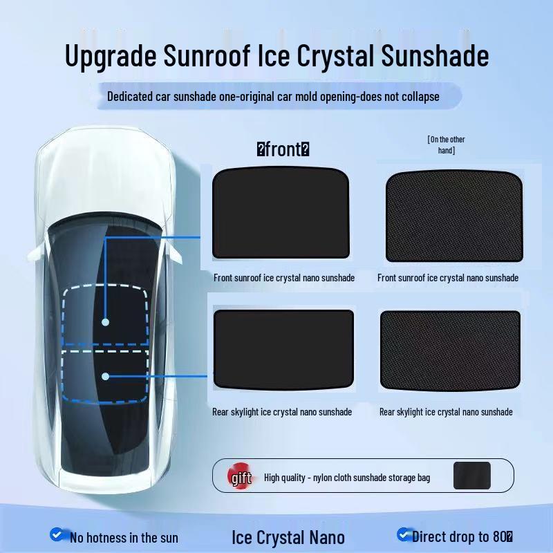 Xiaopeng Sunroof Sunshade: Ice Crystal Heat Insulation Foldable Model