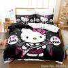 Carino set biancheria da letto Hello Kitty Angelo Federa Anime Giapponese Biancheria da letto Copripiumino Stampato 3D Copripiumino Regalo per Bambini Bambino