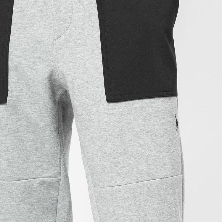 Polo Ralph Lauren FW21 Kontrastní kapsa Design Stahovací šňůrka Sportovní kalhoty Pánské Spodky Šedé 710814221-007