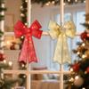 Christmas Glitter Bow Light Ornament Sparkly Design Holiday Festive Door Hanging Decor Unique Xmas Decor Party Ornament Gift