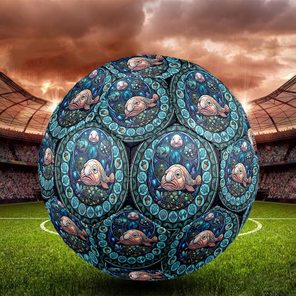 Underwater Treasures Round Football Size 5 Adult Ball Suitable for Training Matches and Outdoor Team.