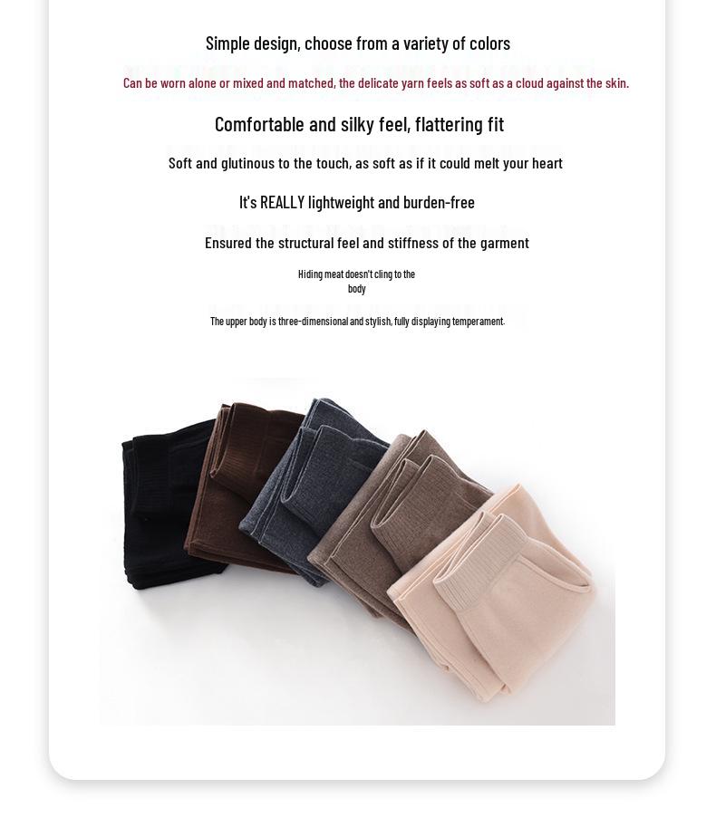 Women's 100% Wool Knit Wide-Leg High-Waist Floor-Length Pants for Autumn/Winter Casual Wear